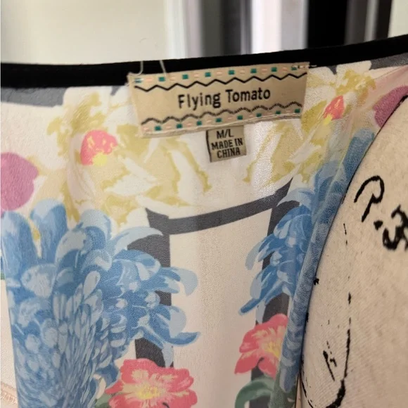 FLYING TOMATO Floral Kimono - Picture 4 of 5